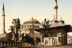 Ayasofya Camii ve III. Ahmed Çeşmesi. Konstantinopolis