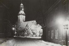 Schlettau. Stadtkirche St.Ulrich und Gasthaus Weißes Roß