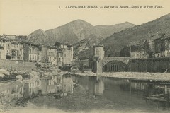 Vue sur la Bevera, Sospel et le Pont Vieux