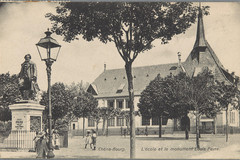 Eichenburge, Schule und das Louis Favre-Denkmal