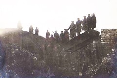 Most na 95. verst po zbombardowaniu wywrotowej dowództwo 10. batalionu kolejowego