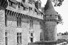 Détail de la façade du château de Monbazillac