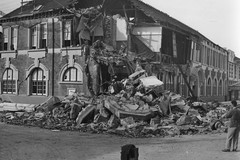 The post office building after the earthquake
