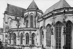 Saint-Riquier. Vue du bras sud du transept de l'abbatiale