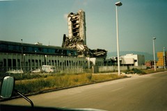 Ruins of the editorial office of the newspaper 
