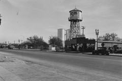 Walnut Park water tanks, looking on Florence Avenue from Santa Fe Avenue