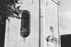 Ždánov. Кaple blahoslaveného Kolomana a sv. Pia. Původní kaple po požáru - bourání střechy