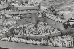 On the battleship Missouri before signing the Act of surrender of Japan (3)