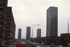 Salford. View of Briar Hill Court and Fitzwarren, Bronte, and Madison Courts
