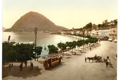 Lugano, the quay, and San Salvatore. Tessin