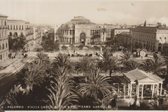 Palermo, Piazza Castelnuovo e Teatro Politeama Garibaldi