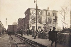 Zniszczona stacja Kielce Privislenskih koleje