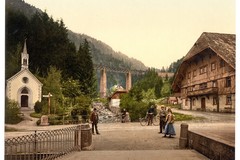 Entrance to gorge, Hollenthal. Black Forest, Baden