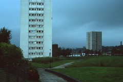 Birmingham. View of Camden Street block in background with Salisbury Tower in foreground