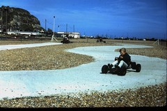 Karting near the shore. Rock A Nore Road. Hastings, England