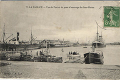 La Pallice. Vue du Port et du poste d'amarrage des Sous-Marins