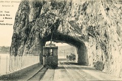 Route de Nice à Monaco. Tunnel Petite-Afrique