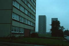 Birmingham. View of 15-storey blocks