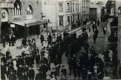 Orchestra at the procession in front of the Castle Cinema