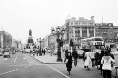 Looking north across O'Connell Bridge into O'Connell Street