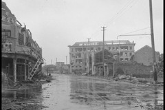 宝山路和由日本战秋937摧毁的建筑物