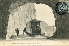 Route de Nice à Monaco. Tunnel du Cap Roux