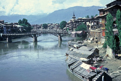 Jhelum River and Old Fateh Kadal Bridge