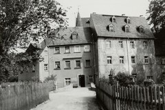 Schlettau. Schloss. Wohngebäude des Südflügels. Eingangsfront