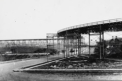Elevated railroad curve, 110th Street and 8th Avenue