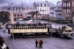 Cauterets, tramway de La Raillère installé près du Casino