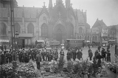 Marché aux fleurs et aux plantes de la Grand-Place, face à l'église Saint-Martin