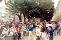 Ленинград, CCCP. проспект Невский. Гостиный двор, август 1989.