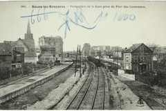Bécon-lès-Bruyères. Perpective de la Gare prise du Pont des Couronnes