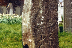 Early Christian inscribed stone in the churchyard