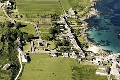 Oblique aerial view of Iona Nunnery