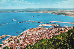View of town and harbour from upper rock