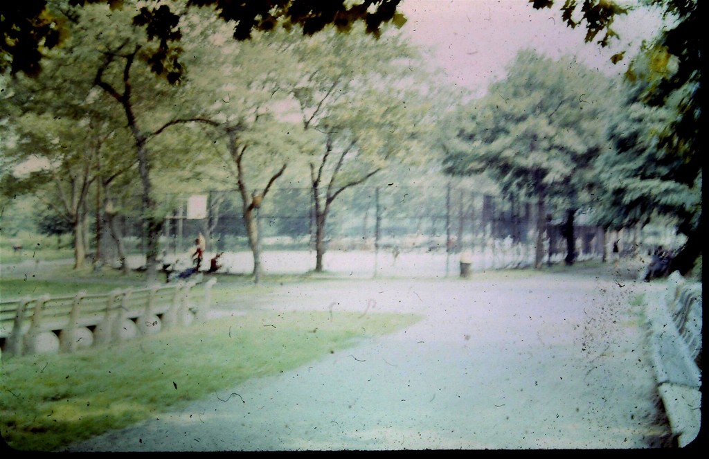 Riverside Drive park and playgrounds. West End, New York