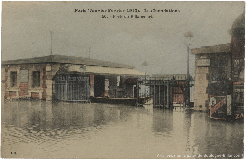Inondation de 1910. Porte de Billancourt
