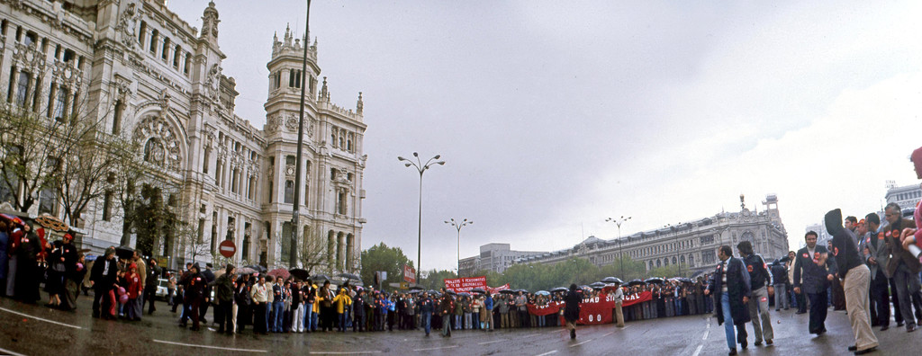 Manifestación del 1º de Mayo en la Plaza de Cibeles