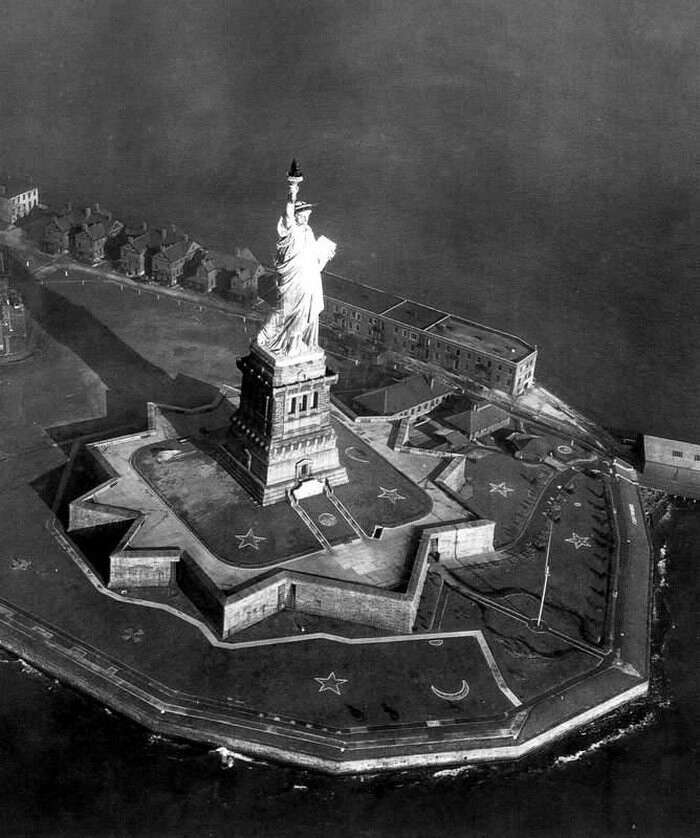 Statue of Liberty, from above