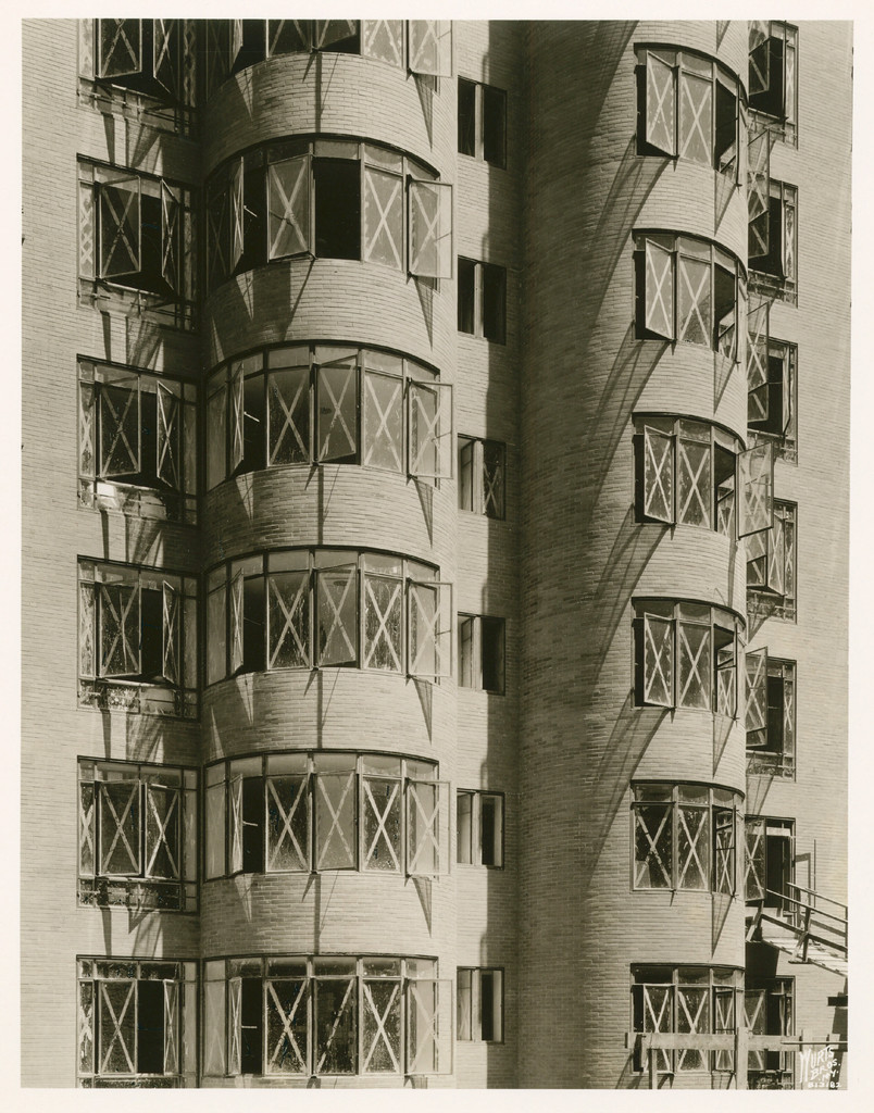 17 West 54th Street. Rockefeller Apartments. Detail of bay windows