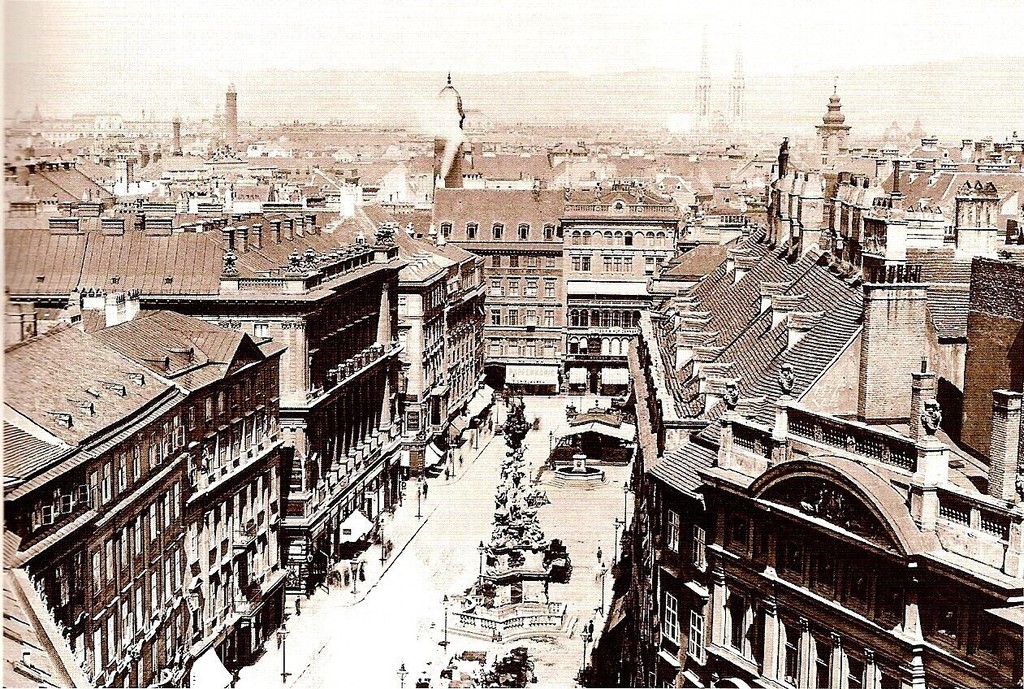 Blick auf den regulierten Graben, vom Stock-im-Eisen-Platz aus in Richtung Kohlmarkt
