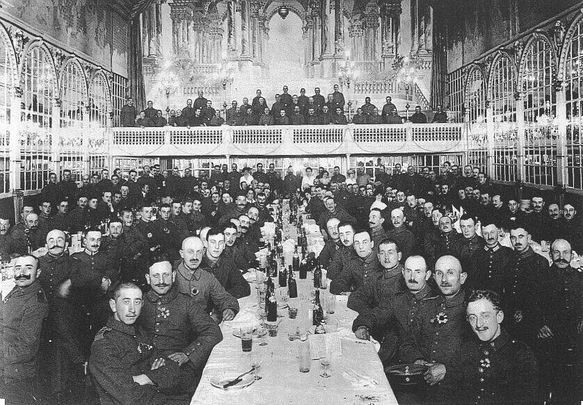 Meeting Rosh Hashanah soldiers Kaiser in the palace of Baudouin in Brussels