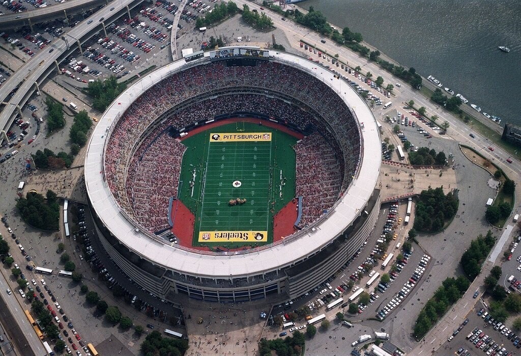 Three Rivers Stadium in Pittsburgh. Home of Pittsburgh Steelers