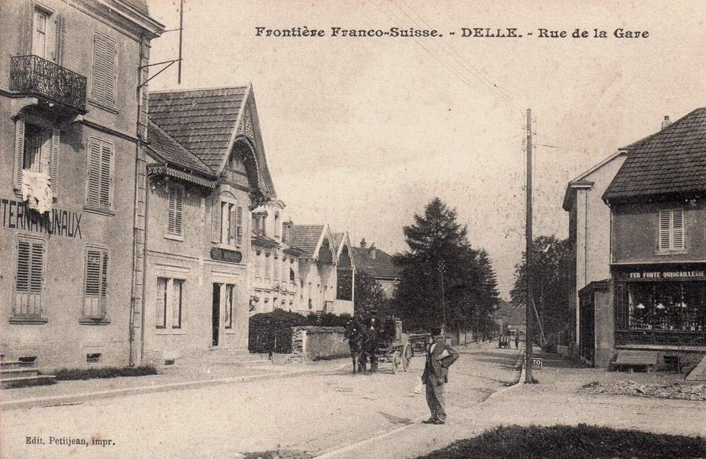 Frontière Franco-Suisse. - Delle - Rue de la Gare