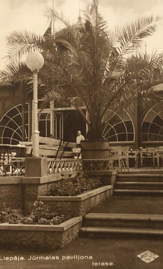 Palma uz Piejūras paviljona terases