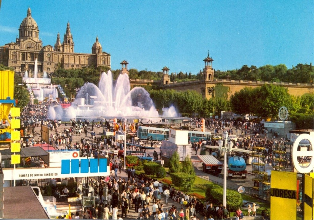 Feria de Barcelona - Vue générale et Fontaine Grande Cascade