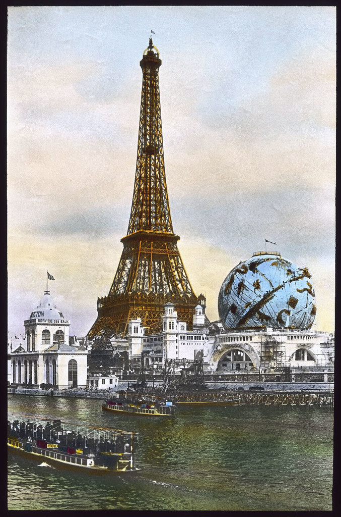 Paris Exposition 1900 - Eiffel Tower and Celestial Globe