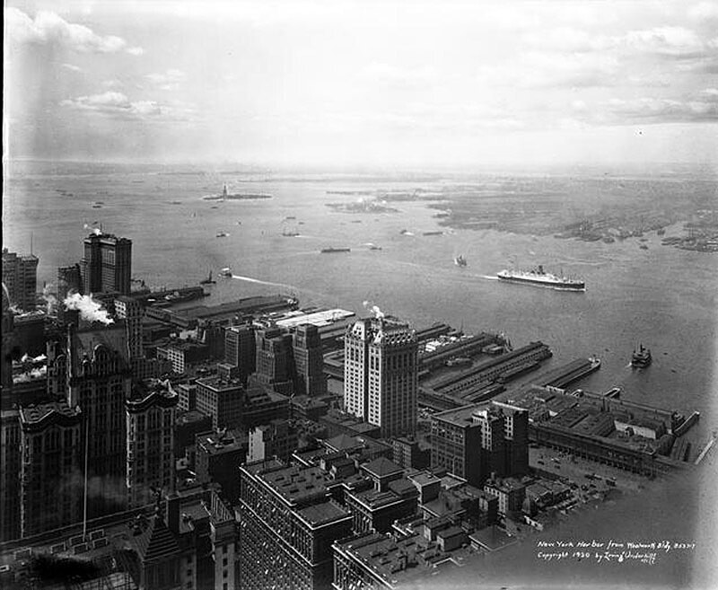 New York Harbor from Woolworth Bldg.