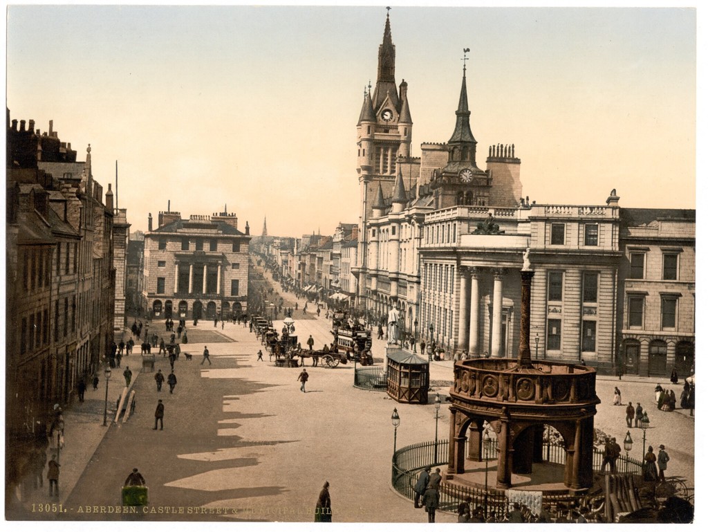 Castle Street and municipal buildings. Aberdeen